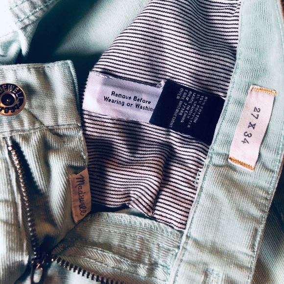Mint Green Madewell Cords - Picture 5 of 5